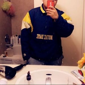 Notre dame windbreaker halfzip